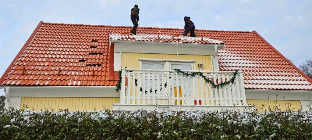 Snör börjar försvinna dags för takvård